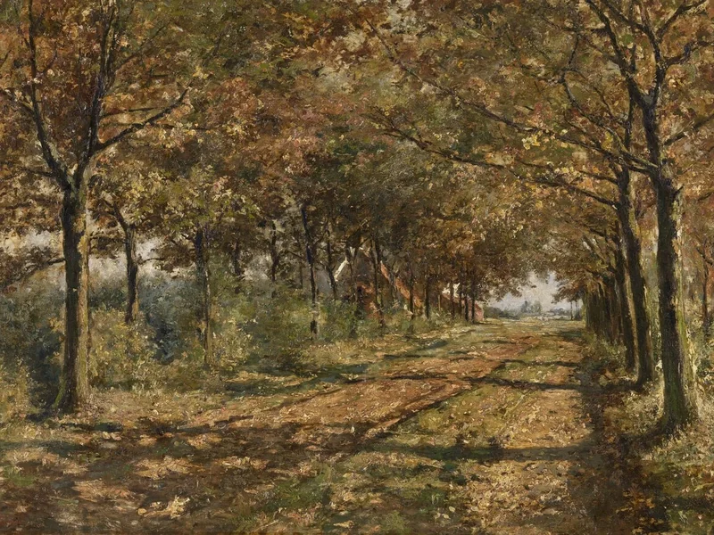 1855-Frans Simons - Viale soleggiato